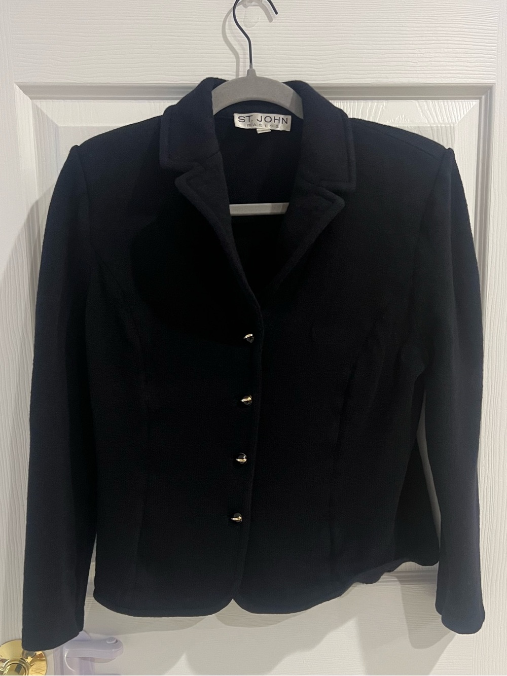 St. John Black Knit Blazer